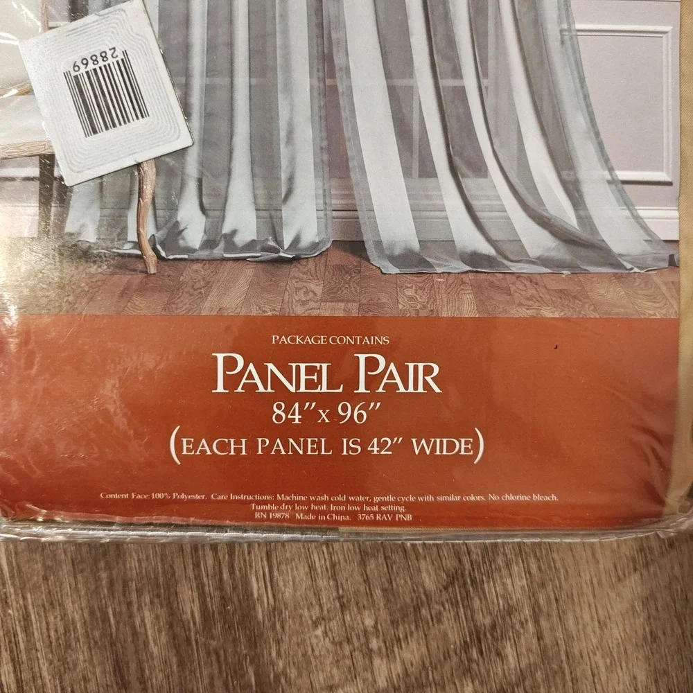 Ravel Curtain Panel Pair 84x96 Gold Shimmer Light Filtering 2‎ Panels 3765 PNB